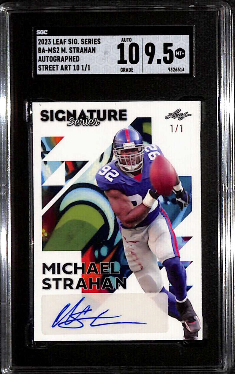 2023 Leaf Signature Series Street Art Michael Strahan Auto 1/1 SGC 9.5 MT+ 10