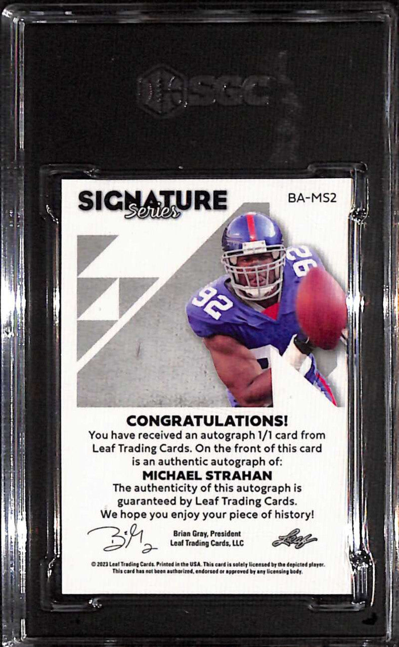 2023 Leaf Signature Series Street Art Michael Strahan Auto 1/1 SGC 9.5 MT+ 10