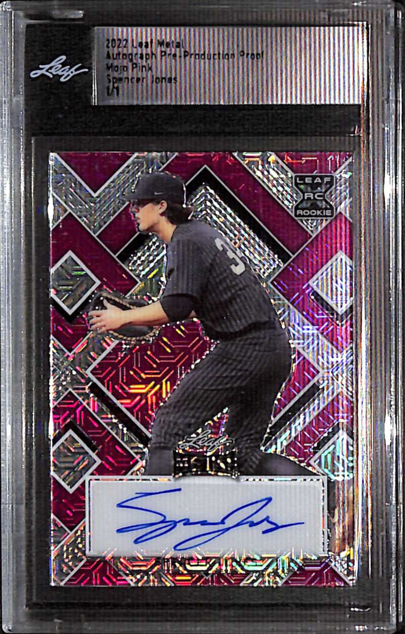 2022 Leaf Metal Autograph Pre-Production Proof Mojo Spencer Jones RC Auto 1/1