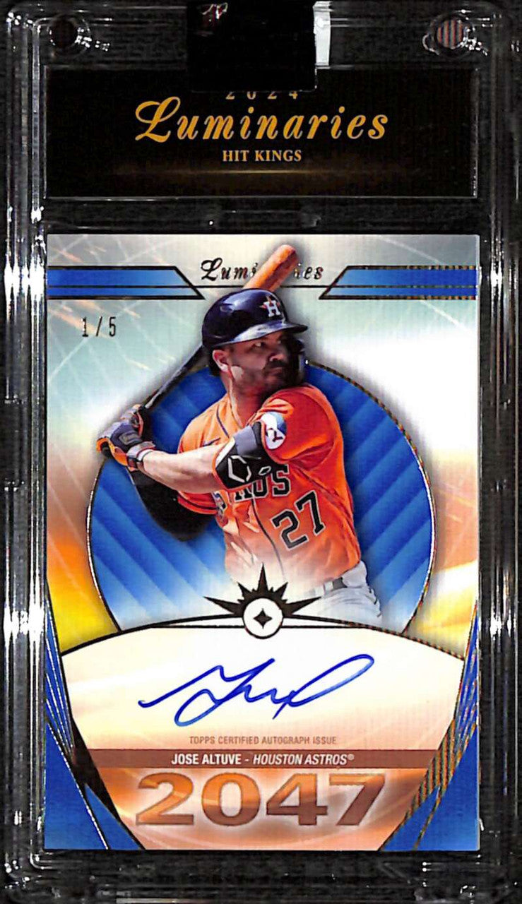 2024 Topps Luminaries Hit Kings Autographs Blue HKJA Jose Altuve Auto 1/5