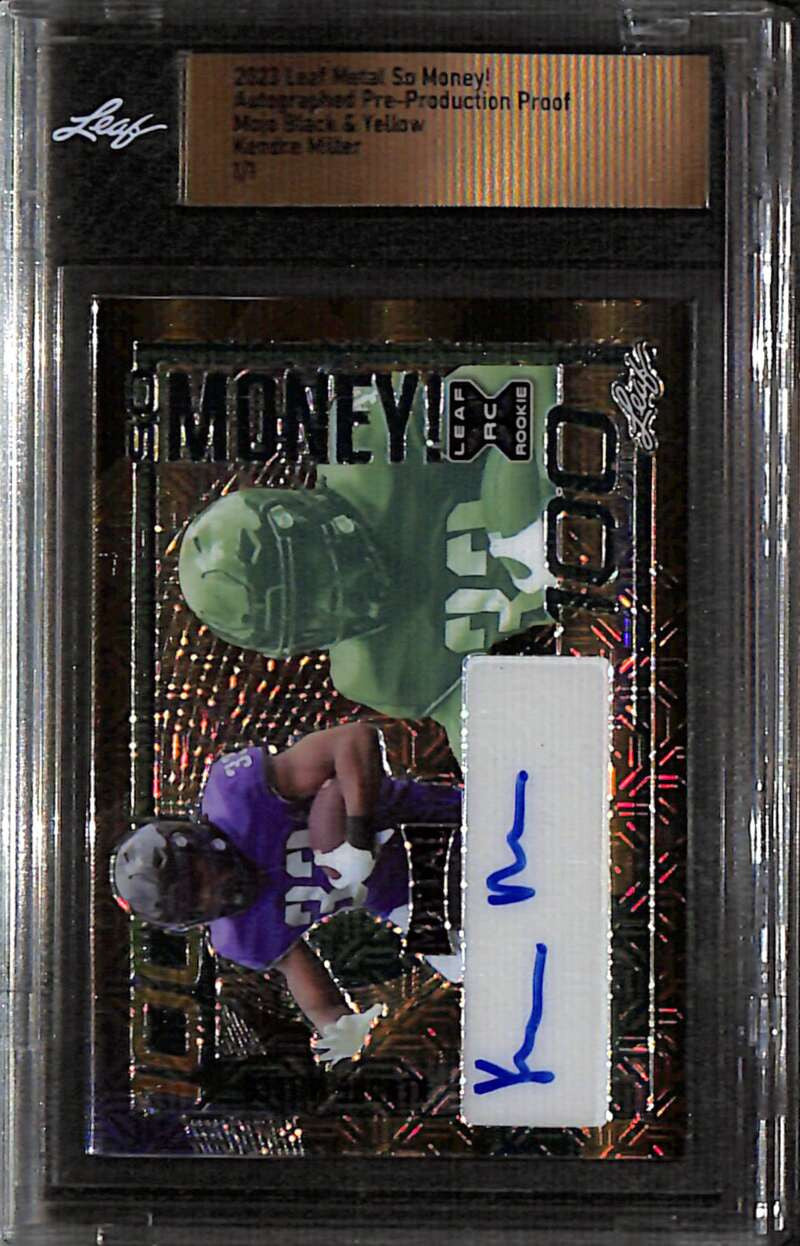 DELETE 158997 2023 Leaf Metal So Money Pre-Production Proof Mojo Kendre Miller Rookie Auto 1/1