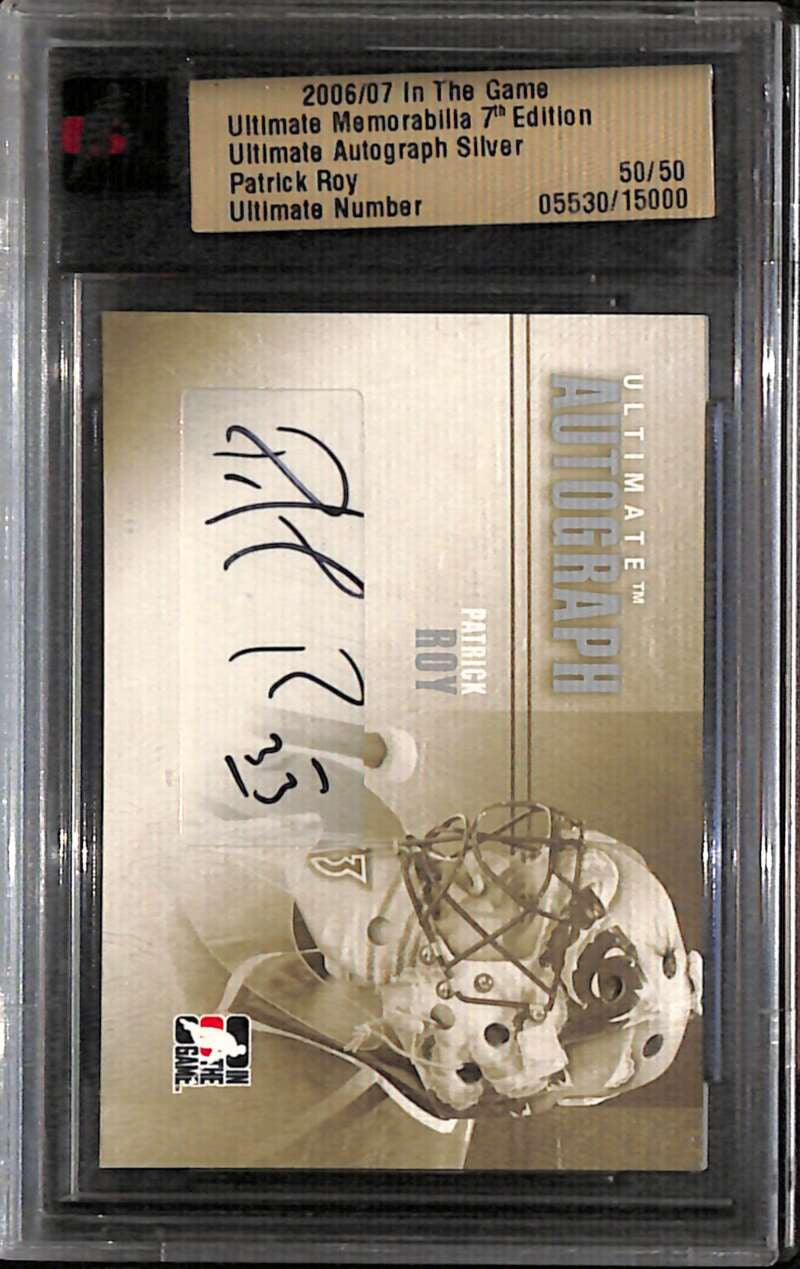 2006-07 ITG Ultimate Memorabilia Autographs 54 Patrick Roy Auto 50/50