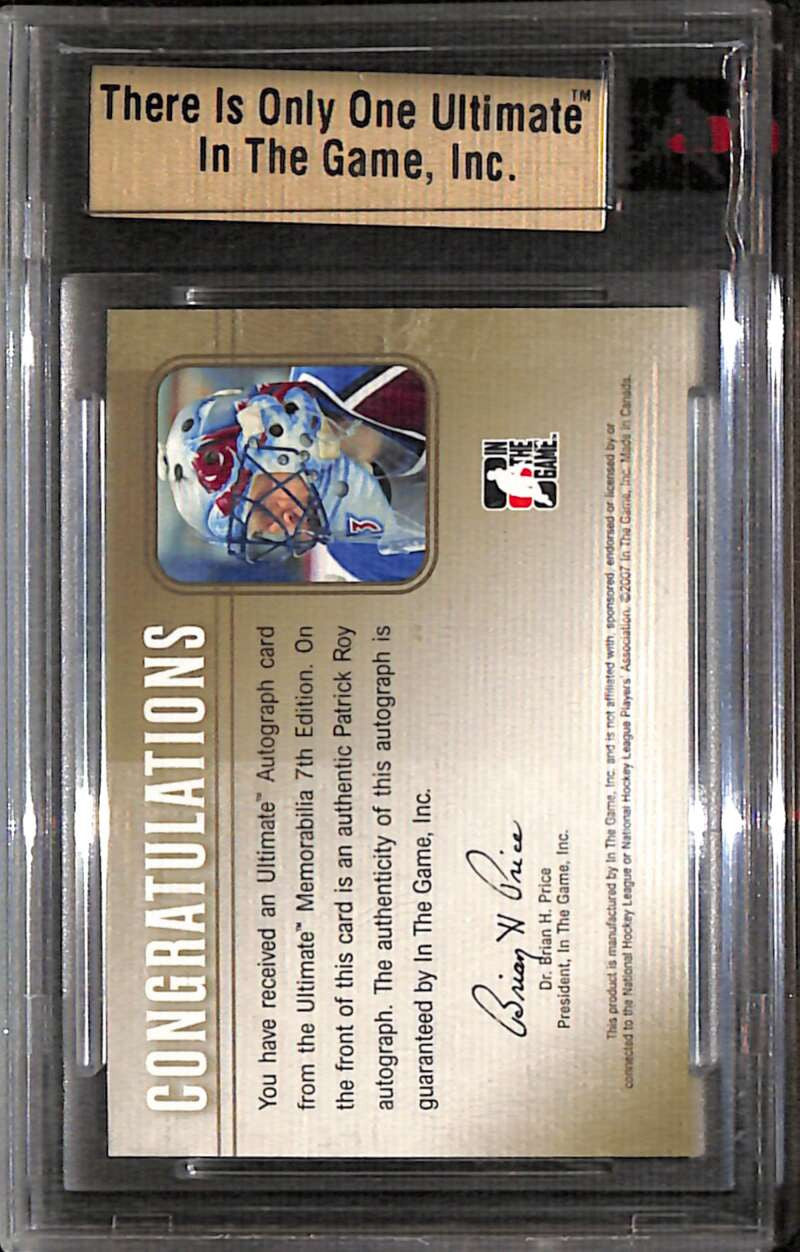 2006-07 ITG Ultimate Memorabilia Autographs 54 Patrick Roy Auto 50/50
