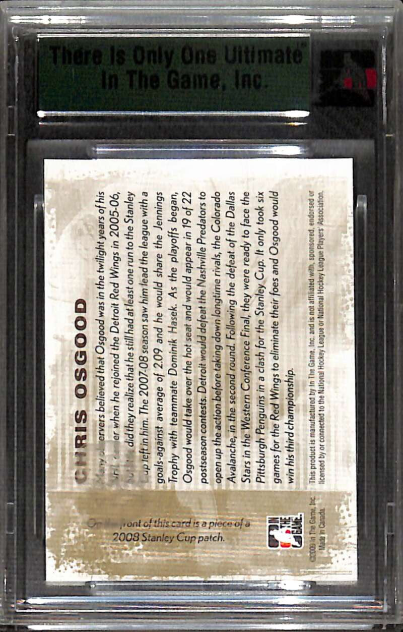 2008-09 ITG Ultimate Memorabilia 17 Chris Osgood Patch 5/50