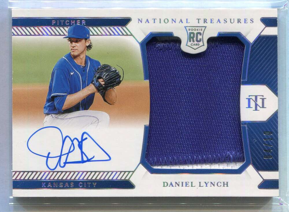 2021 Panini National Treasures Holo Silver 241 Daniel Lynch RC Patch Auto 4/10