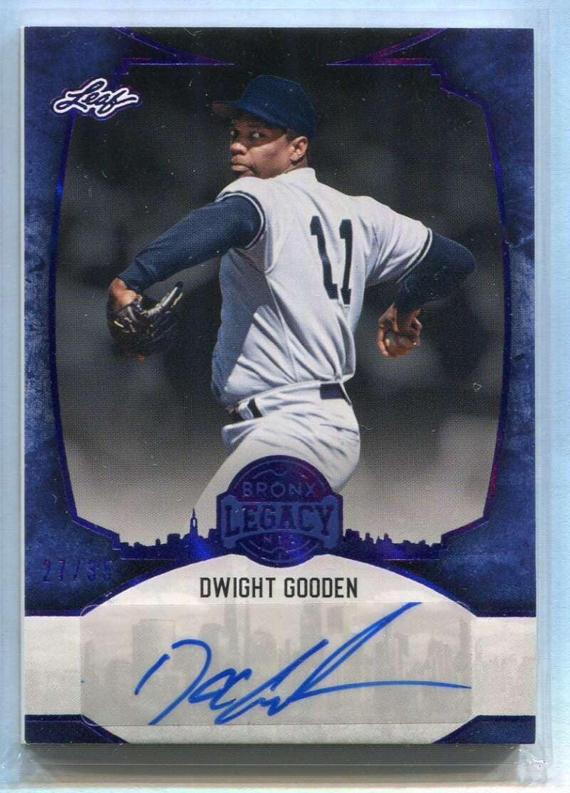 2024 Leaf A Bronx Legacy Autographs Purple Holofoil Dwight Gooden Auto 27/35