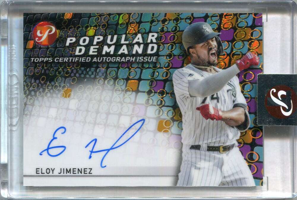 2022 Topps Pristine Popular Demand Autograph Gold Refractor Eloy Jimenez Auto 50