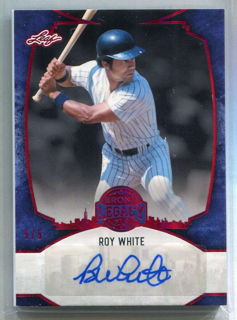 2024 Leaf A Bronx Legacy Autographs Spectrum Red Holofoil Roy White Auto 5/5