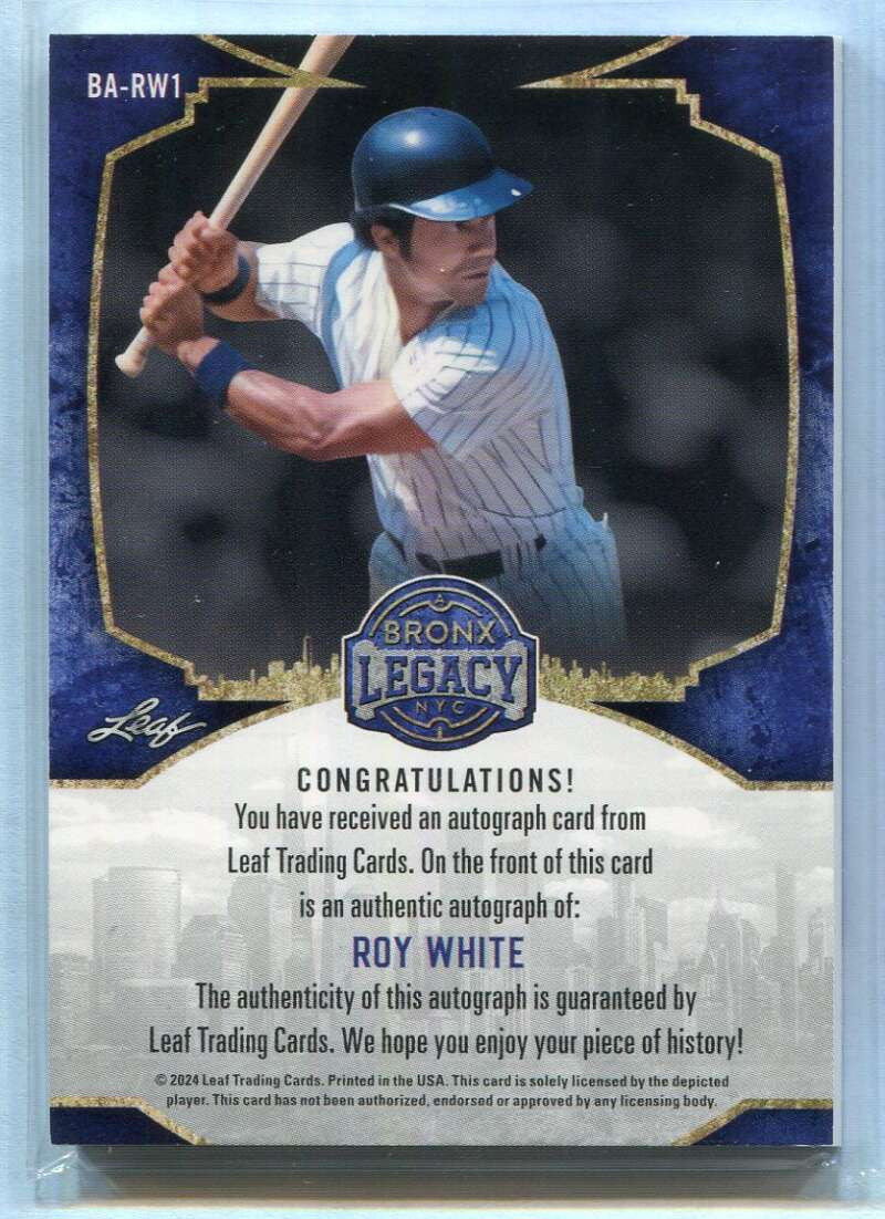 2024 Leaf A Bronx Legacy Autographs Spectrum Red Holofoil Roy White Auto 5/5