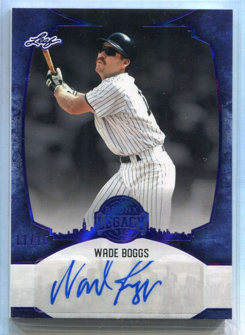 2024 Leaf Bronx Legacy Autographs Spectrum Purple Holofoil Wade Boggs Auto 11/15