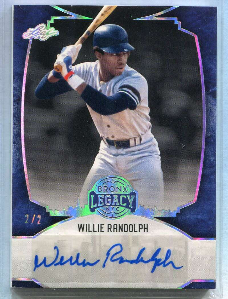 2024 Leaf A Bronx Legacy Autographs Silver Holofoil Willie Randolph Auto 2/2