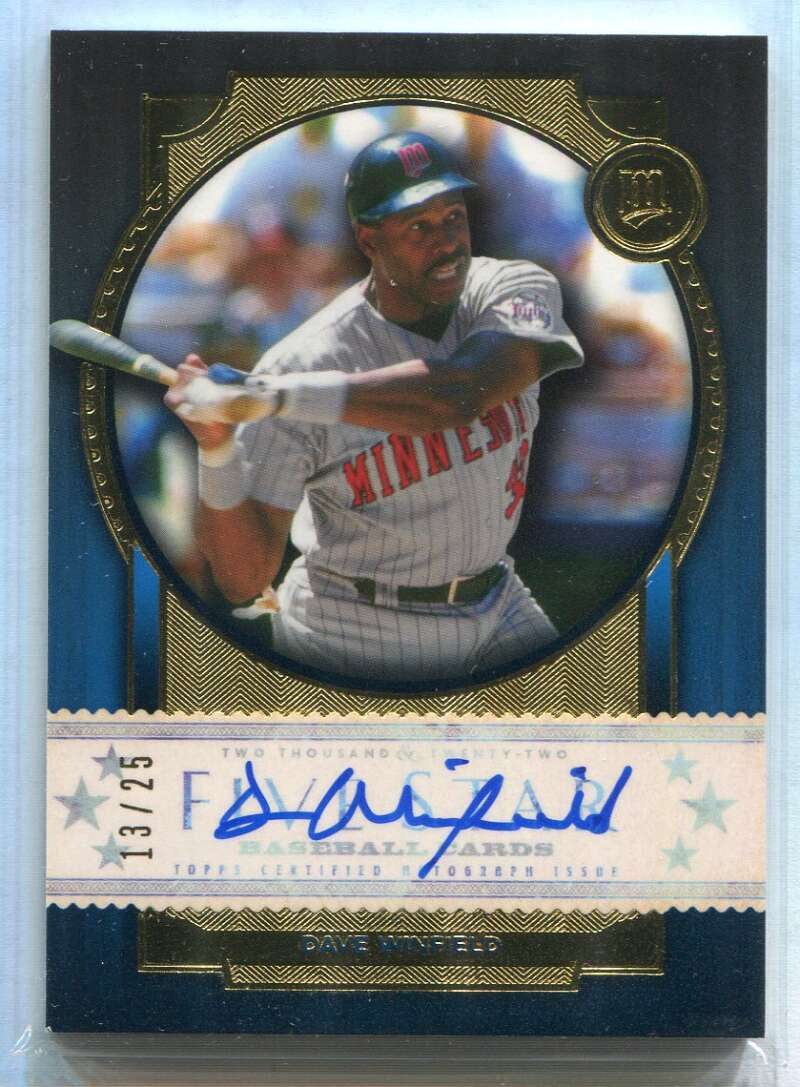 DELETE 159093 2022 Topps Five Star Autographs Blue FSADW Dave Winfield Auto 13/25