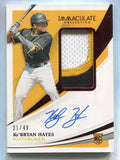 2021 Immaculate Collection Red 113 Ke'Bryan Hayes Rookie Patch Auto 31/49
