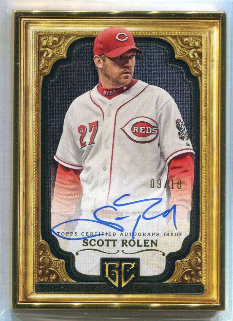 2024 Topps Gilded Gallery of Gold Autographs Onyx GOGSR Scott Rolen Auto 9/10