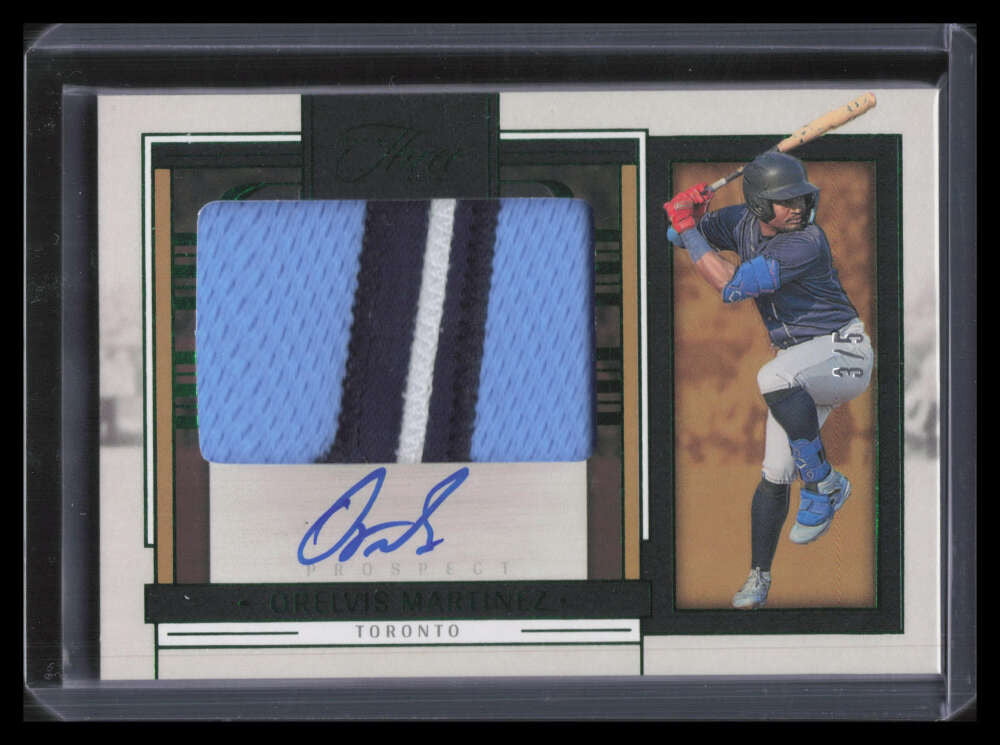 2024 Panini Three and Two Autographs Green Orelvis Martinez Rookie Patch Auto /5