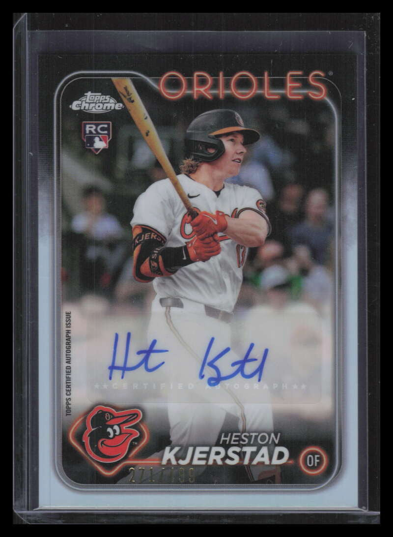 2024 Topps Chrome Update Autographs Refractor Heston Kjerstad Rookie Auto /499