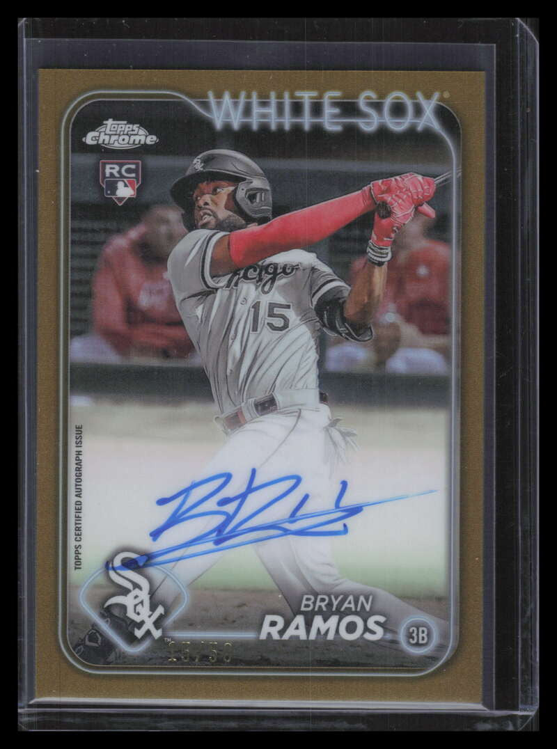 2024 Topps Chrome Update Autographs Gold Refractor Bryan Ramos Rookie Auto 15/50