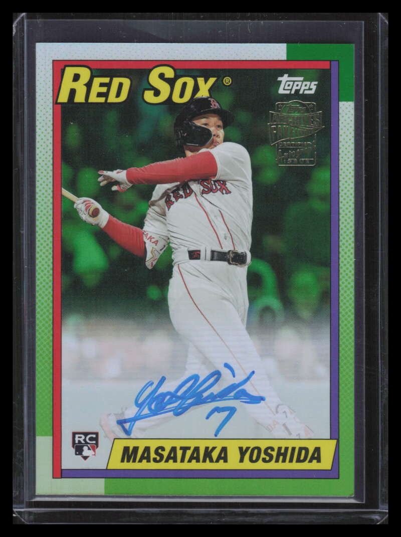 2023 Topps Archives Fan Favorites Autographs Green Masataka Yoshida RC Auto /99