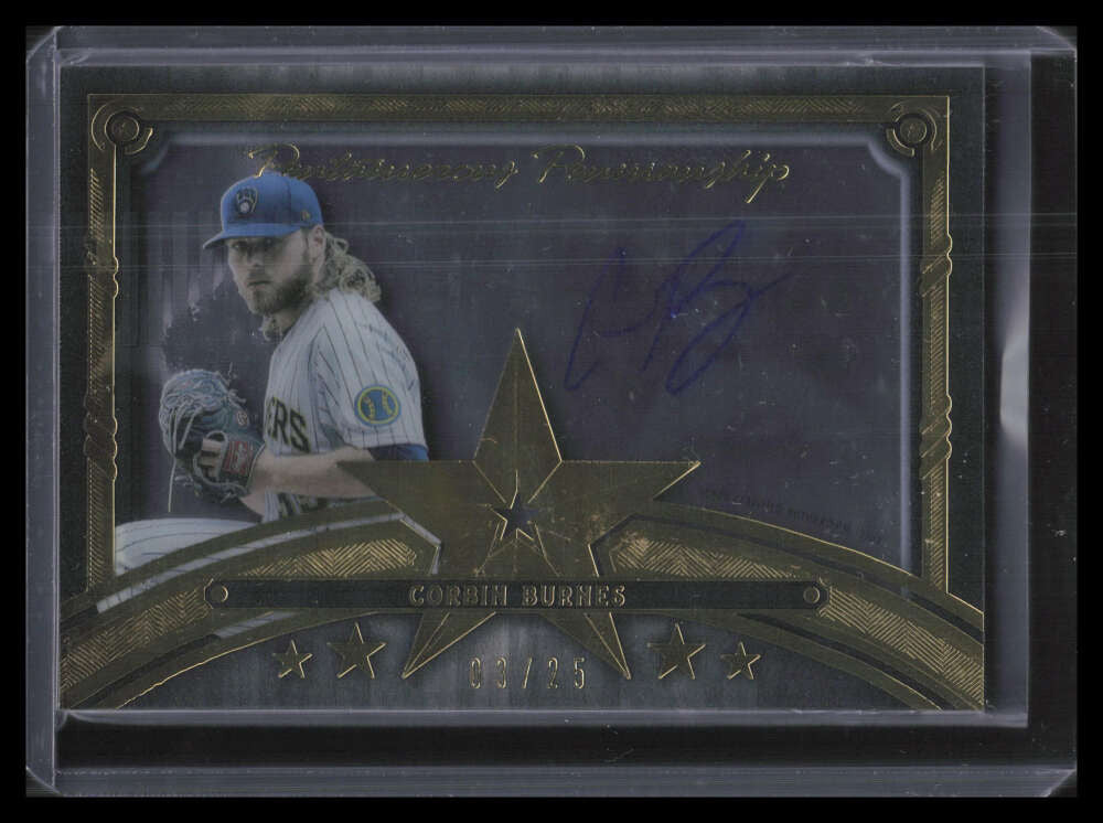 2022 Topps Five Star Pentamerous Penmanship Autographs Corbin Burnes Auto 3/25
