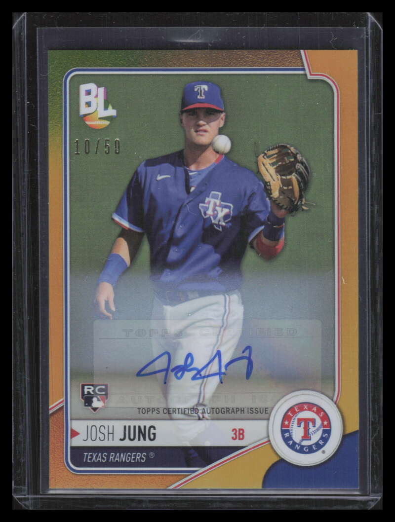 2023 Topps Big League Redemption Autographs Gold Josh Jung Rookie Auto 10/50