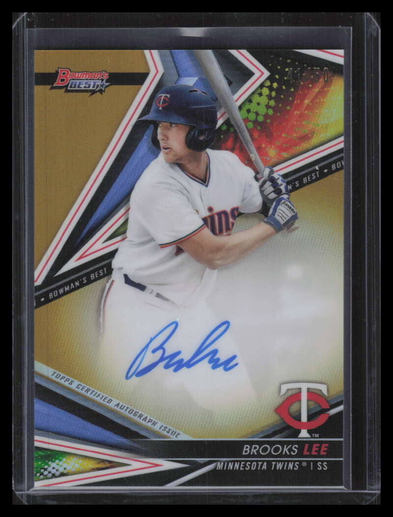 2022 Bowman's Best of '22 Autographs Gold Refractor Brooks Lee Rookie Auto 41/50