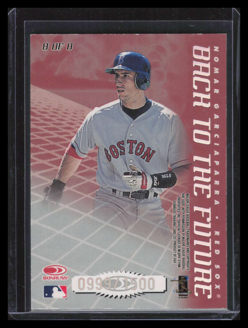 1998 Donruss Elite Back to the Future 8 Garciaparra Alex Rodriguez 999/1500
