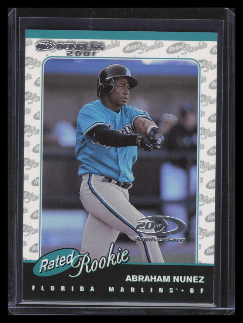 2001 Donruss 180 Abraham Nunez RR Rated Rookie 1859/2001
