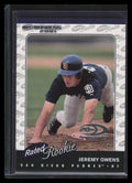 2001 Donruss 182 Jeremy Owens RR Rated Rookie 1387/2001