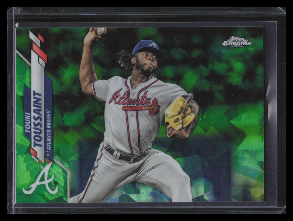 2020 Topps Chrome Update Sapphire Green Refractor u137 Touki Toussaint 45/45