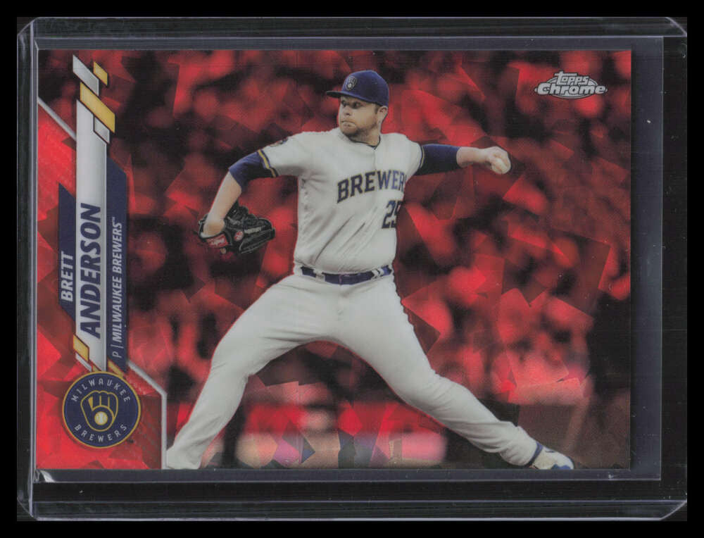 2020 Topps Chrome Update Sapphire Orange Refractor u275 Brett Anderson 6/25