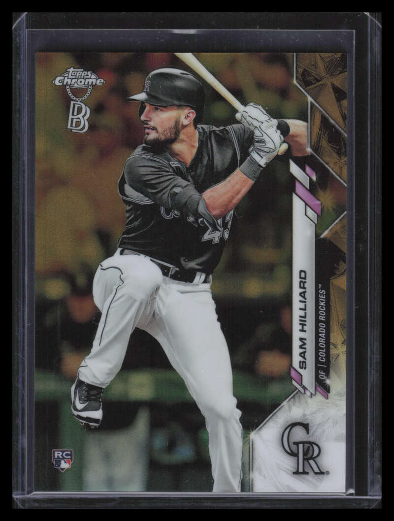 2020 Topps Chrome Ben Baller Gold Refractor 67 Sam Hilliard Rookie 22/50