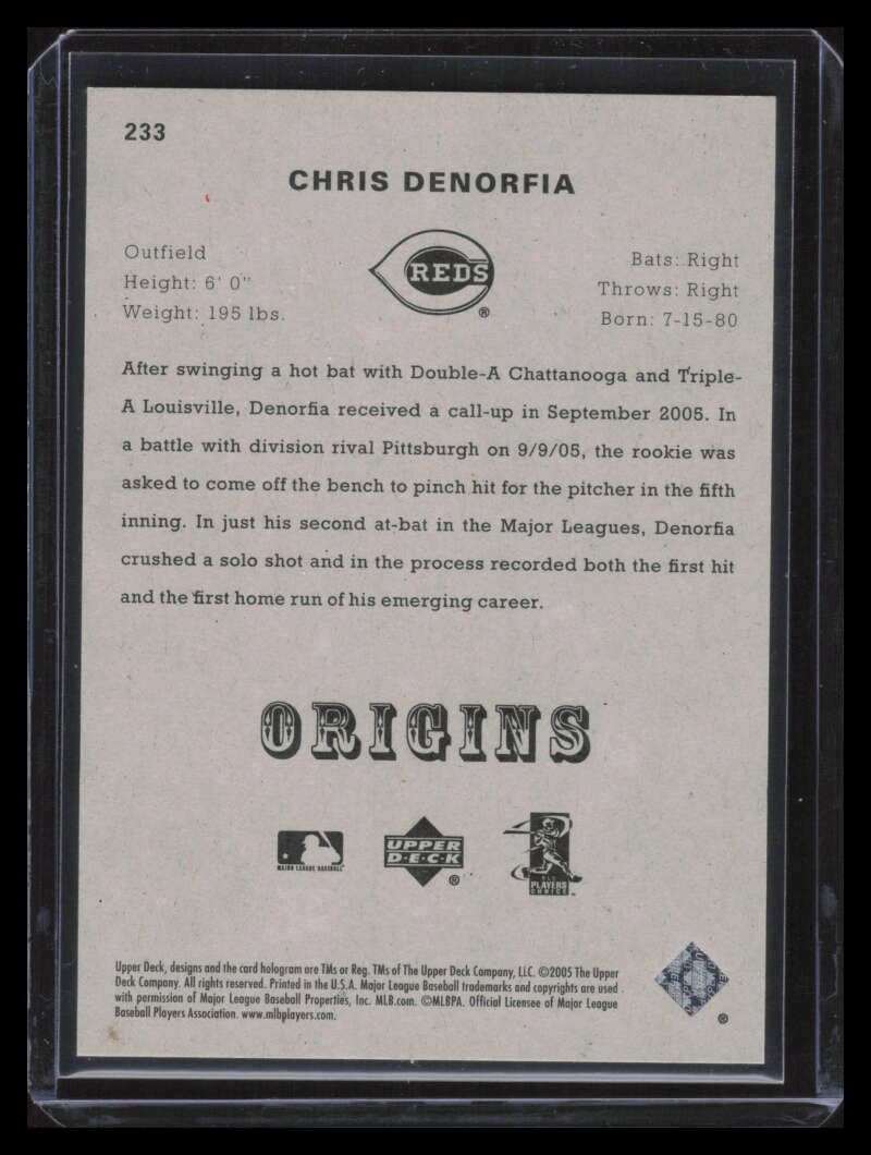 2005 Origins Gold 233 Chris Denorfia YS 10/20 Young Stars