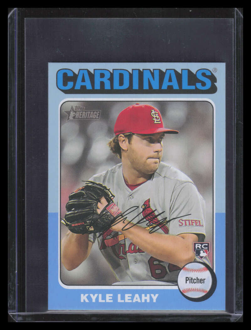 SOLD 159504 2024 Topps Heritage Mini Blue Border 344 Kyle Leahy Rookie 5/25