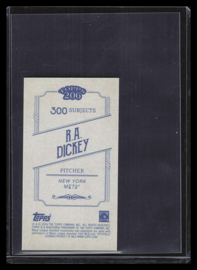 2024 Topps 206 Wood Stock 76 R. A. Dickey /20