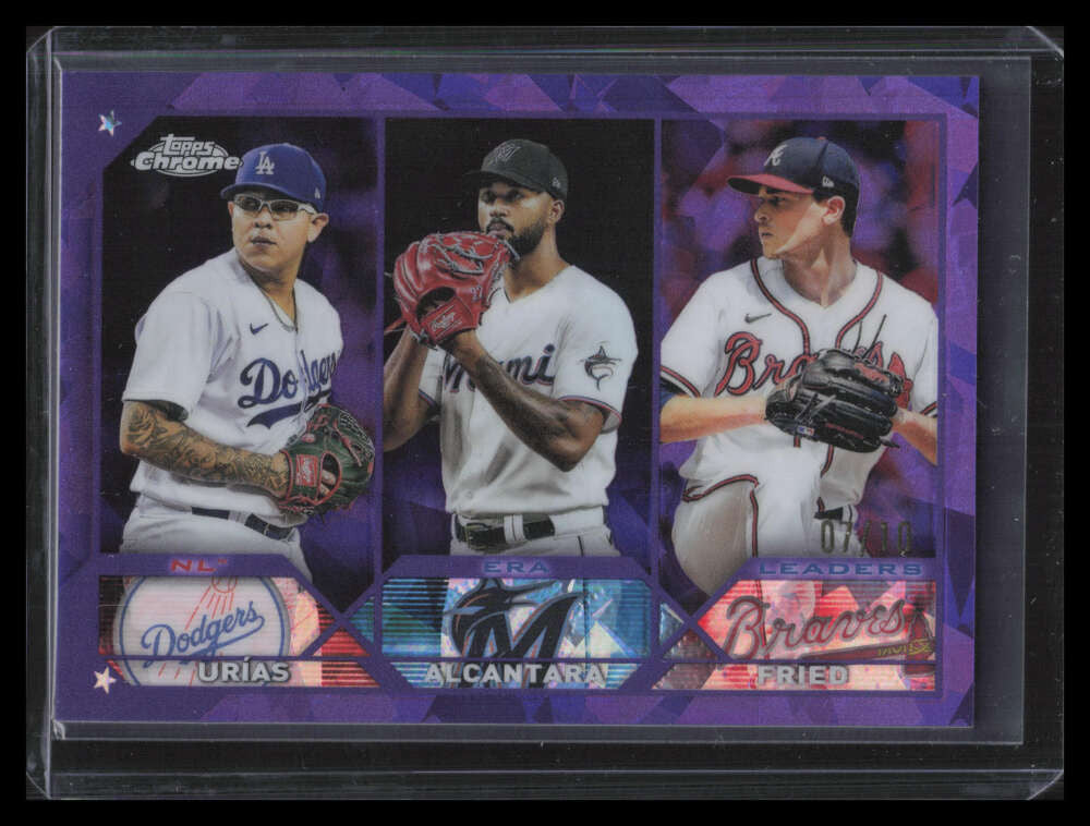 2023 Topps Chrome Sapphire Purple Refractor 211 Urias Alcantara Fried LL 7/10