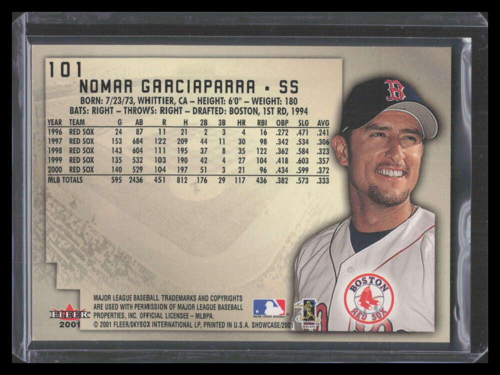2001 Fleer Showcase 101 Nomar Garciaparra AC Avant Card