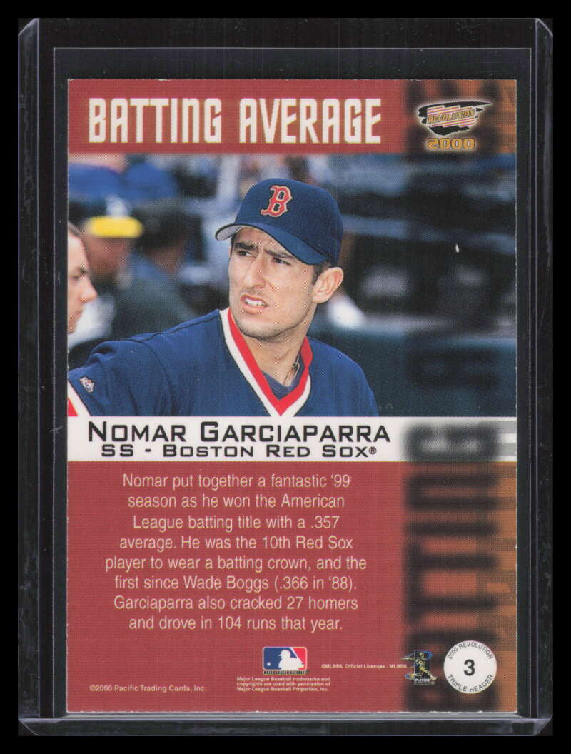 2000 Revolution Triple Header Platinum Blue 3 Nomar Garciaparra 132/359