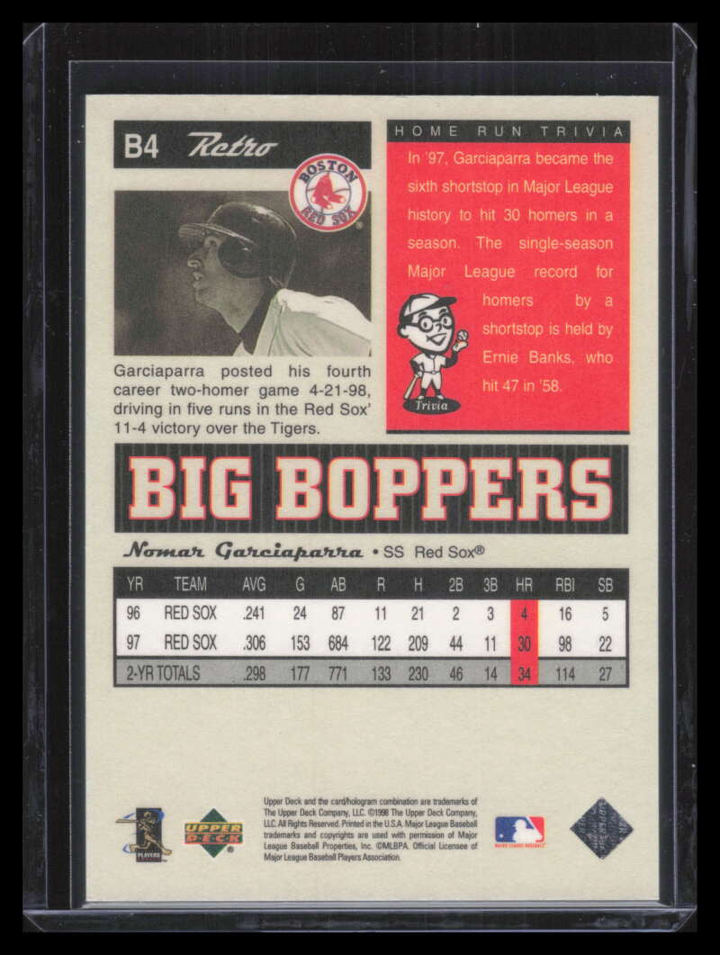 1998 Upper Deck Retro Big Boppers b4 Nomar Garciaparra 313/500