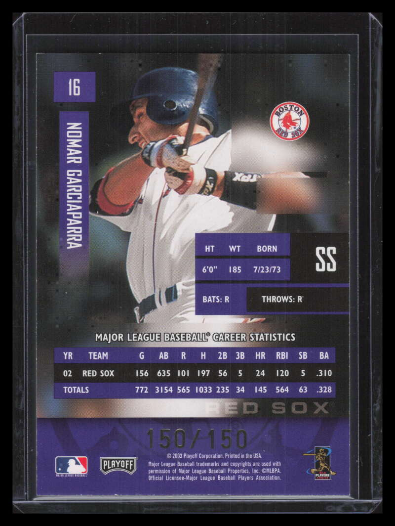 2003 Playoff Prestige Xtra Points Purple 16 Nomar Garciaparra 150/150