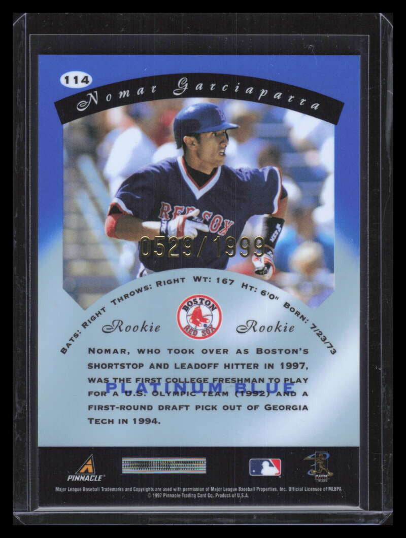 1997 Pinnacle Totally Certified Platinum Blue 114 Nomar Garciaparra 529/1999