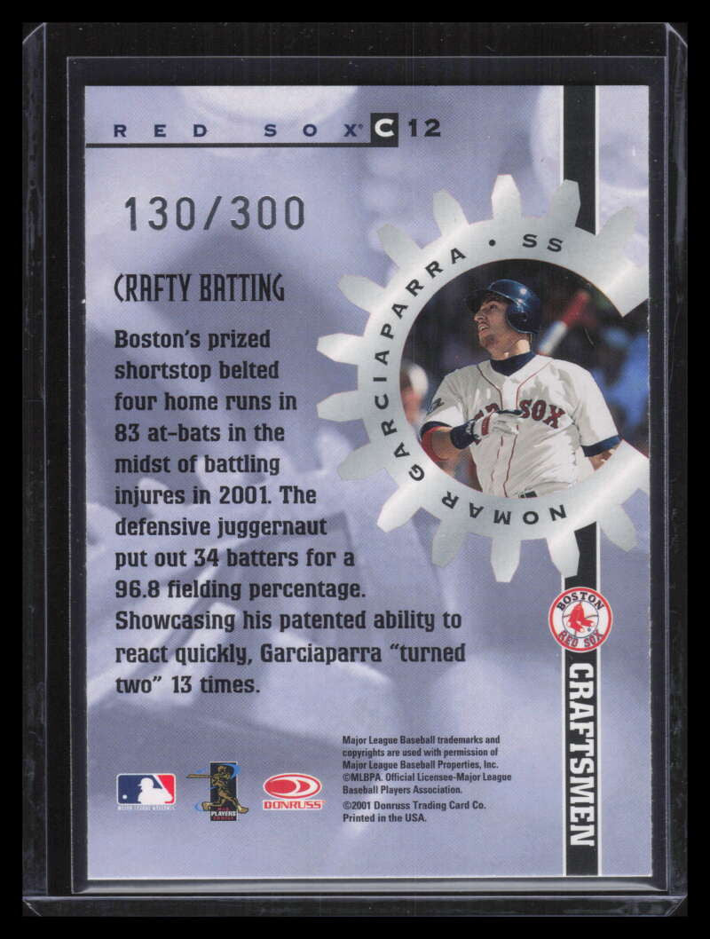 2002 Donruss Best of Fan Club Craftsmen c12 Nomar Garciaparra 130/300
