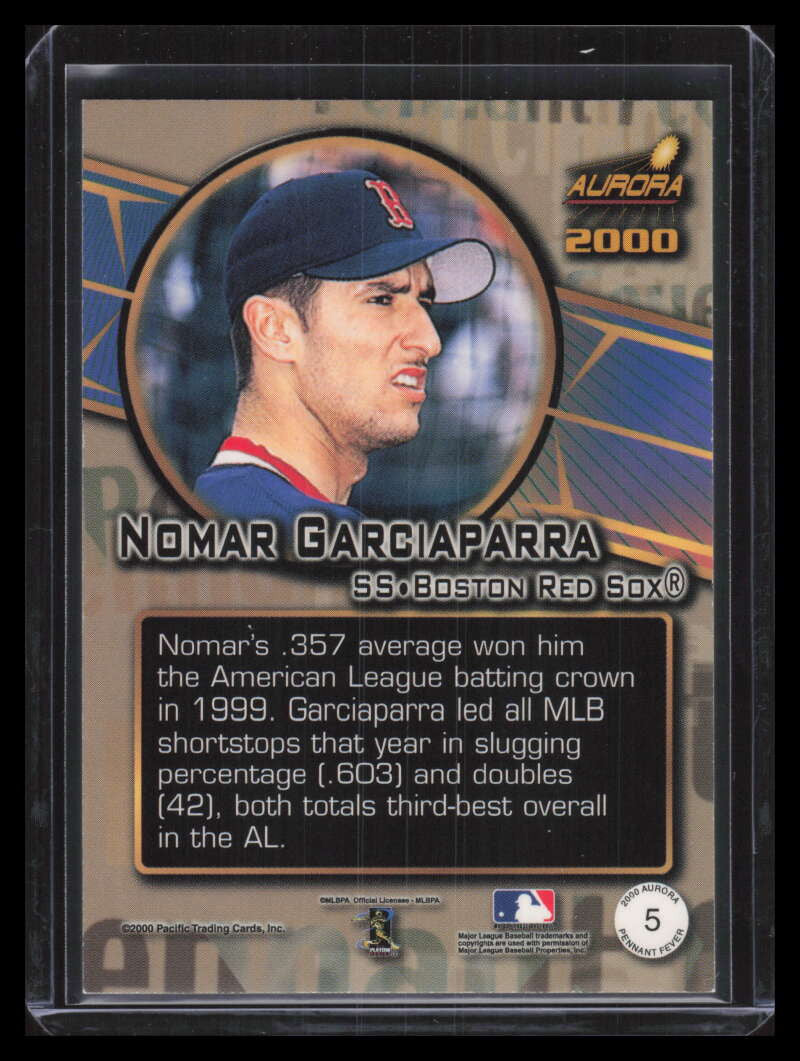 2000 Aurora Pennant Fever Copper 5 Nomar Garciaparra 359/399