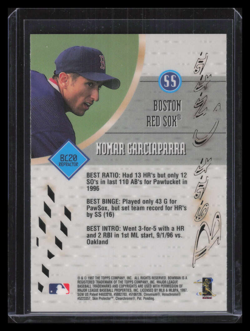 1997 Bowman's Best Best Cuts Refractor bc20 Nomar Garciaprra