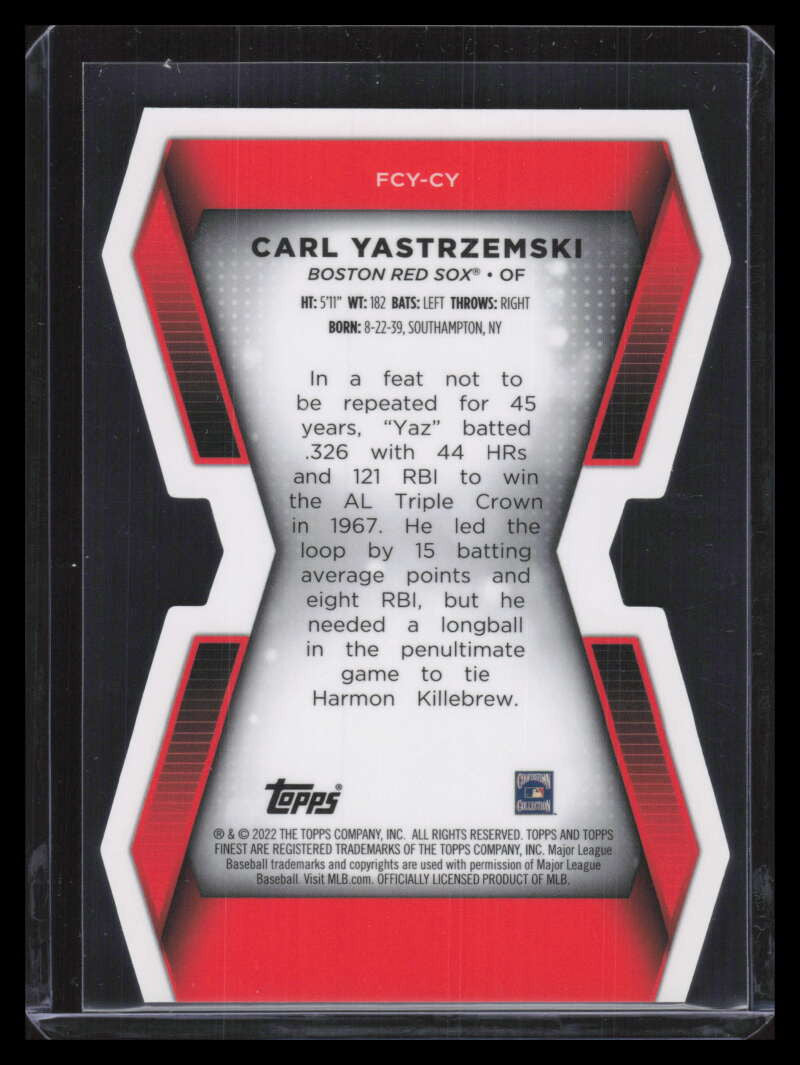 2022 Finest Career Year Die Cuts FCYCY Carl Yastrzemski