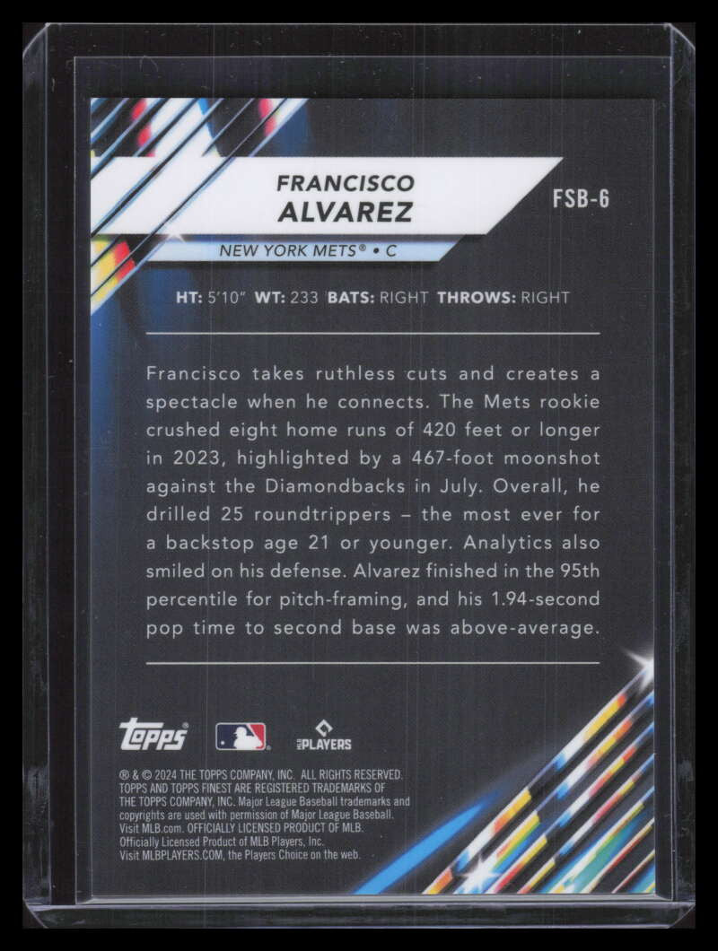 2024 Finest Future So Bright Purple Refractor fsb6 Francisco Alvarez 62/125