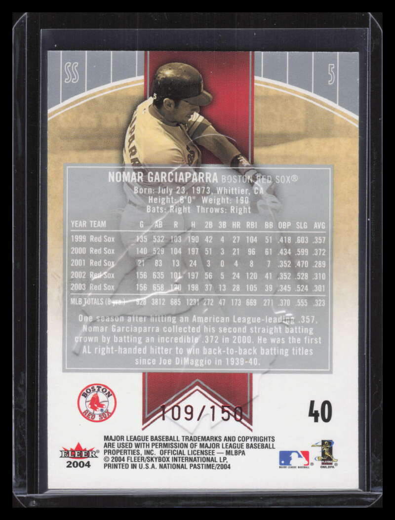 2004 National Pastime Red Foil 40 Nomar Garciaparra 109/150
