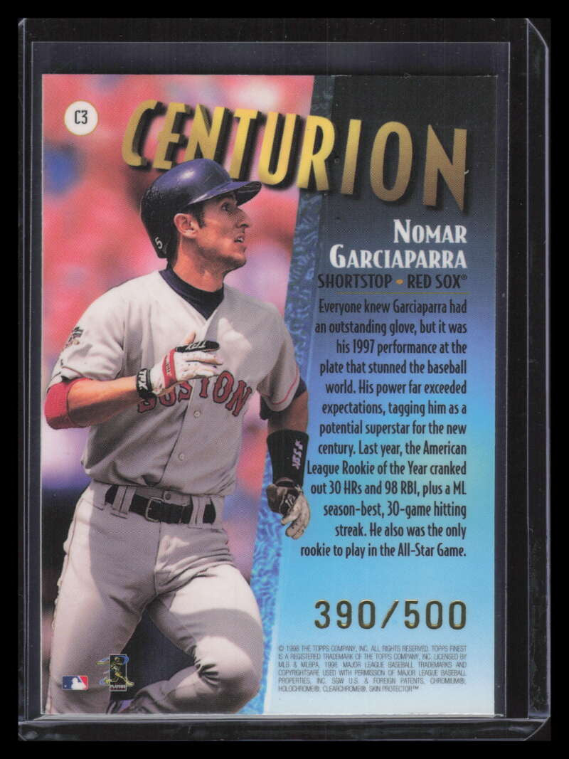 1998 Finest Centurions c3 Nomar Garciaparra 390/500