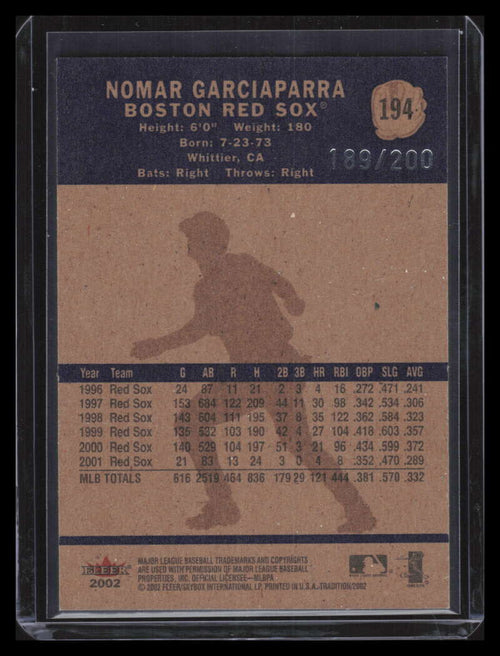 2002 Fleer Tradition Glossy 194 Nomar Garciaparra 189/200