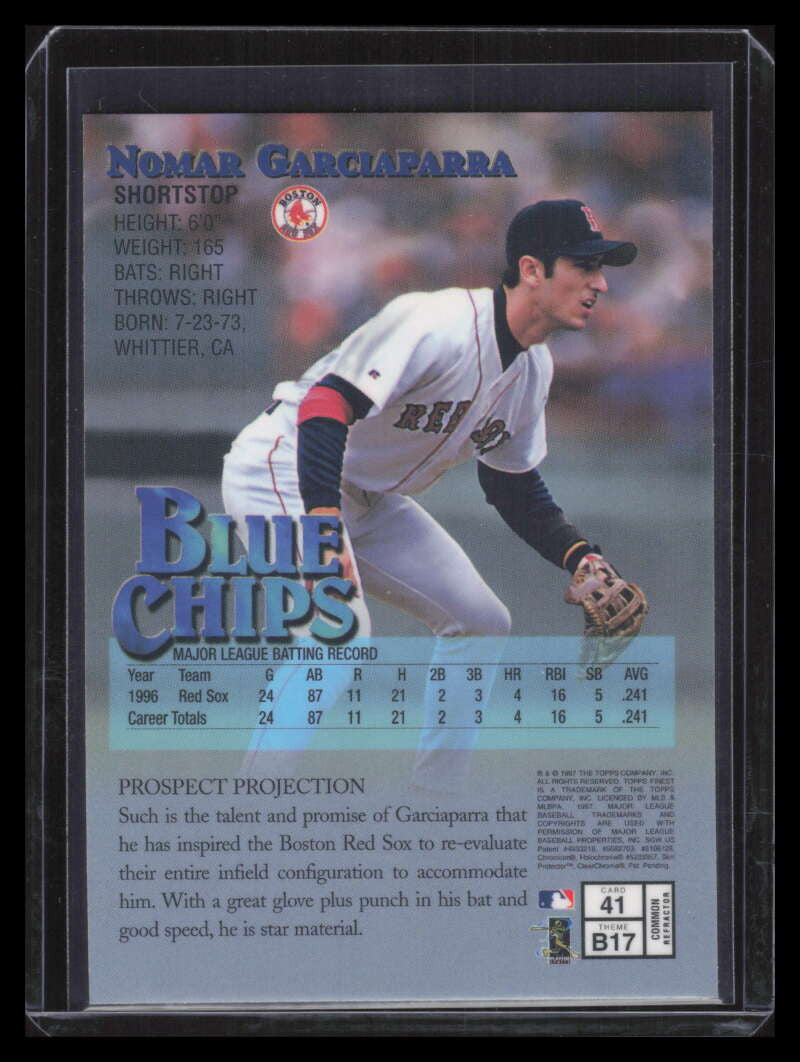 SOLD 159675 1997 Finest Refractor 41 Nomar Garciaparra Bronze Common 147222