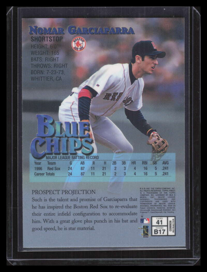1997 Finest Refractor 41 Nomar Garciaparra Bronze Common 147223